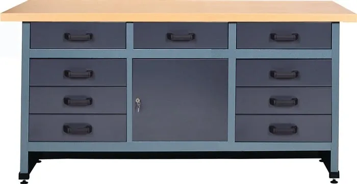 Werkbank B1700xT600xH840mm 9 Schubl.