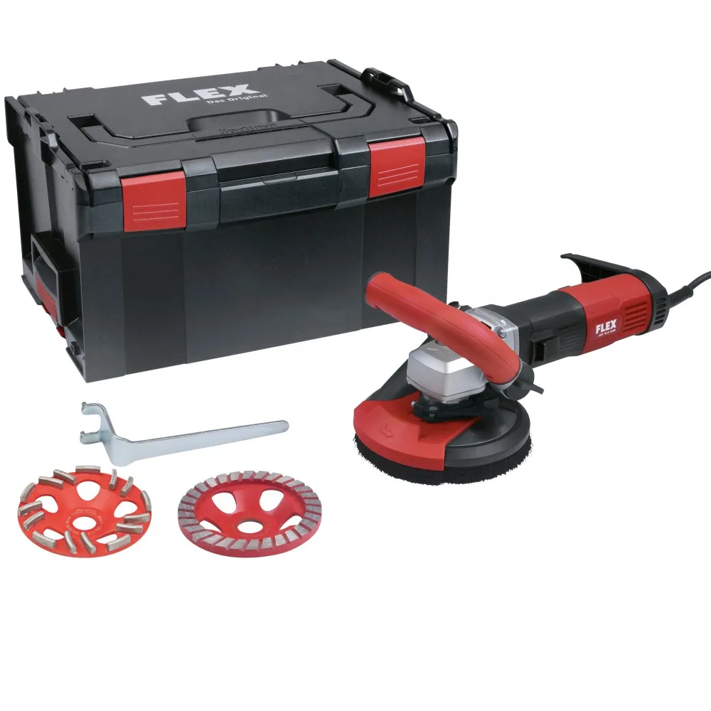 FLEX LDE 16-8 125 R Sanierungsschleifer, var. Drehzahl + Estrich-Jet + Turbo-Jet II 513.474