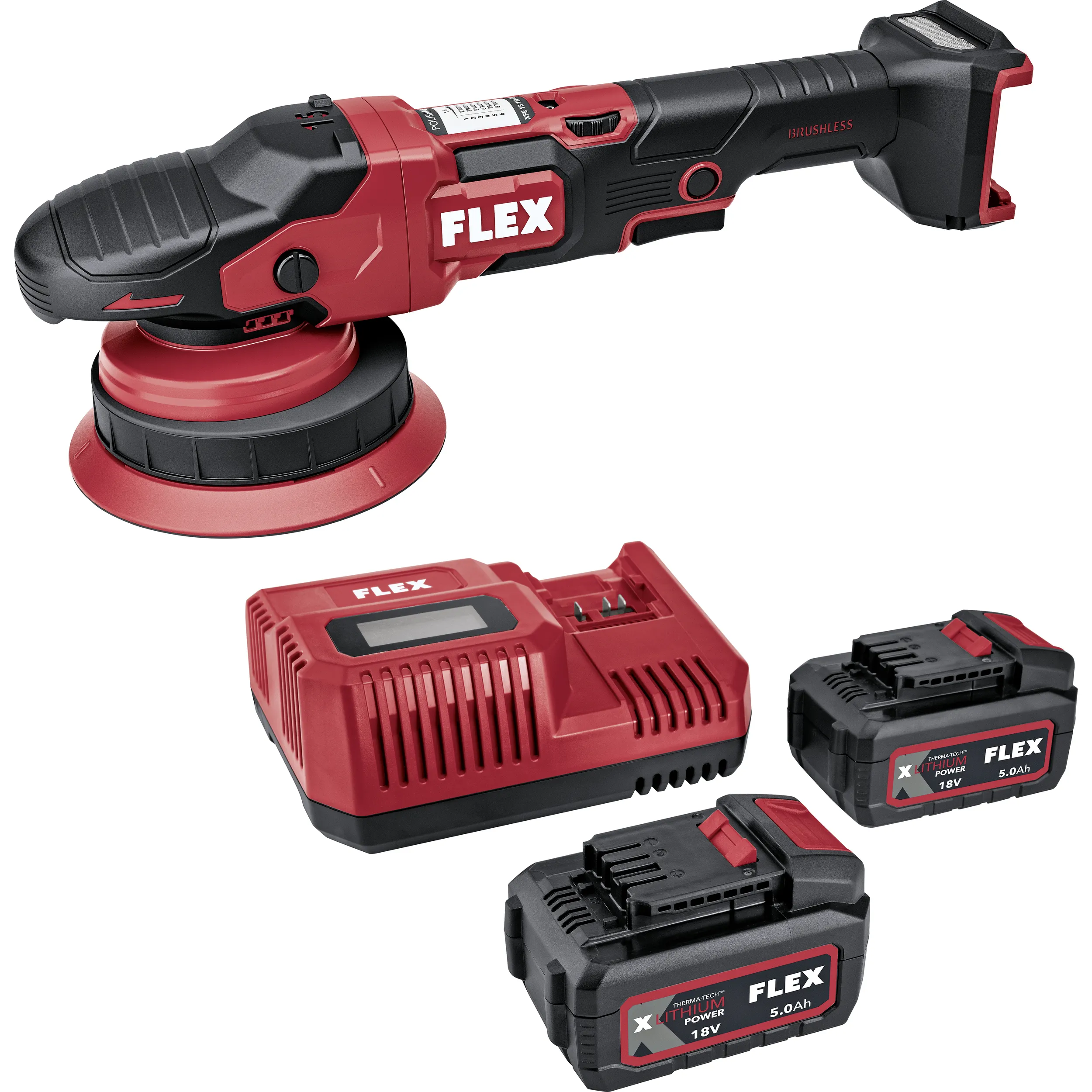 FLEX Akku-Exzenterpolierer mit Freilauf 18 V XFE 15 150 18-EC Set 533.021