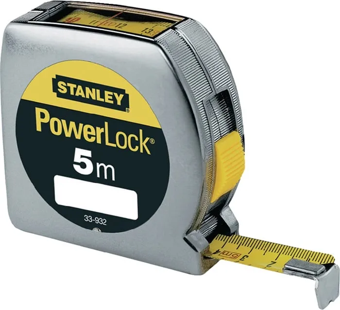 Taschenrollbandmaß PowerLock® L.5m B.19mm mm/cm EGII Ku.Sichtfenster SB STANLEY