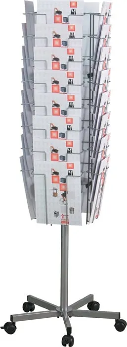 Prospektständer D.510mm H1475mm silber 32 Fächer DIN A4