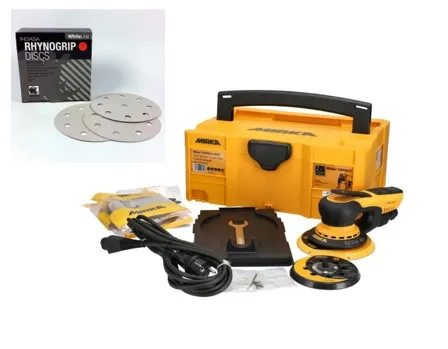 Exzenterschleifer Elektro Mirka DEROS II 5650CV Set + 50 Schleifsch.& Case Gratis