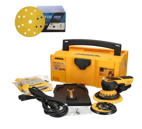 Exzenterschleifer Elektro Mirka DEROS II 5650CV Set + 50 Schleifsch. gratis im Case