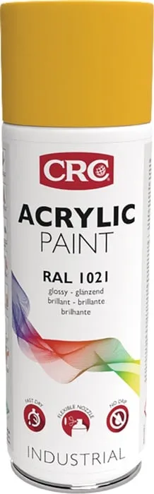 Farbschutzlackspray ACRYLIC PAINT rapsgelb glänzend RAL 1021 400ml Spraydose CRC VE: 6St.