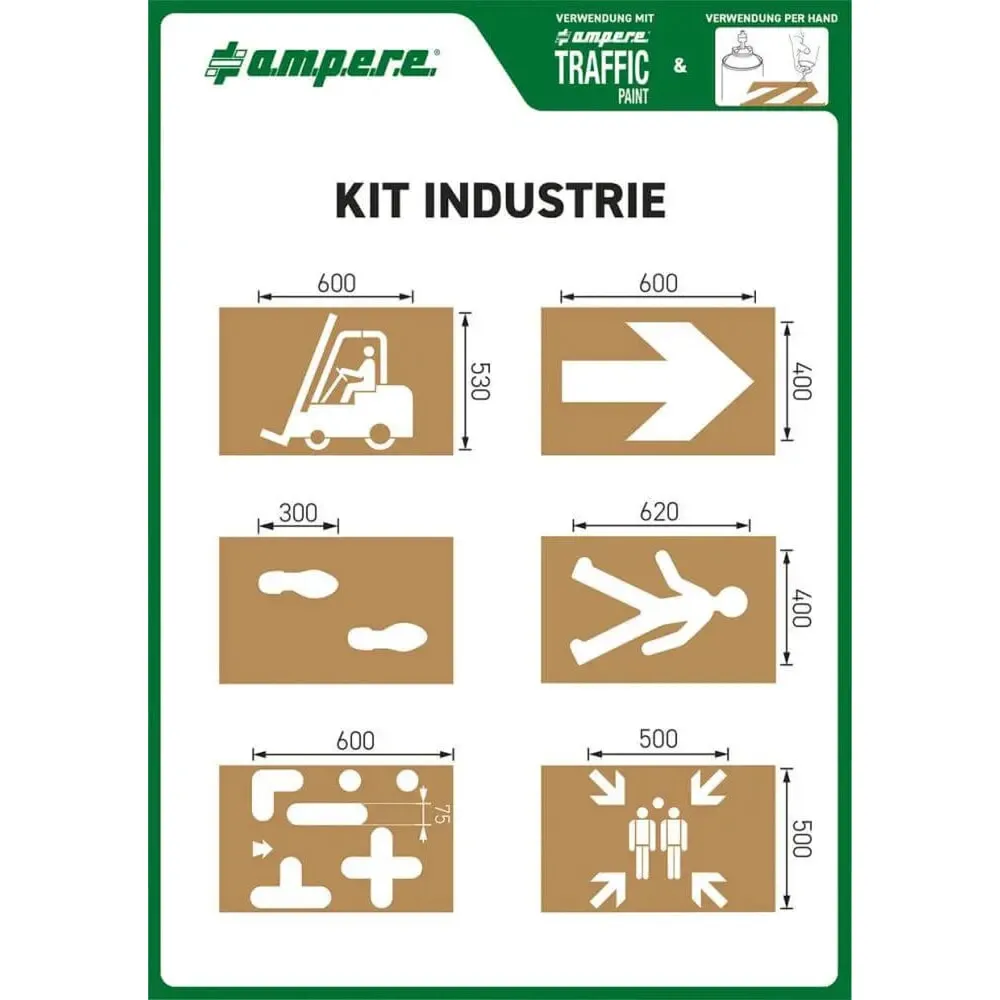 A.M.P.E.R.E. Schablonen-Set Industrie