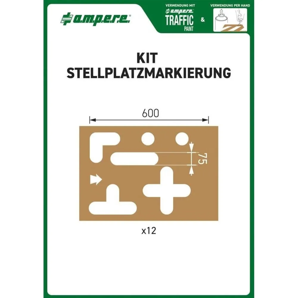 A.M.P.E.R.E. Schablonen-Set Stellplatzmarkierung