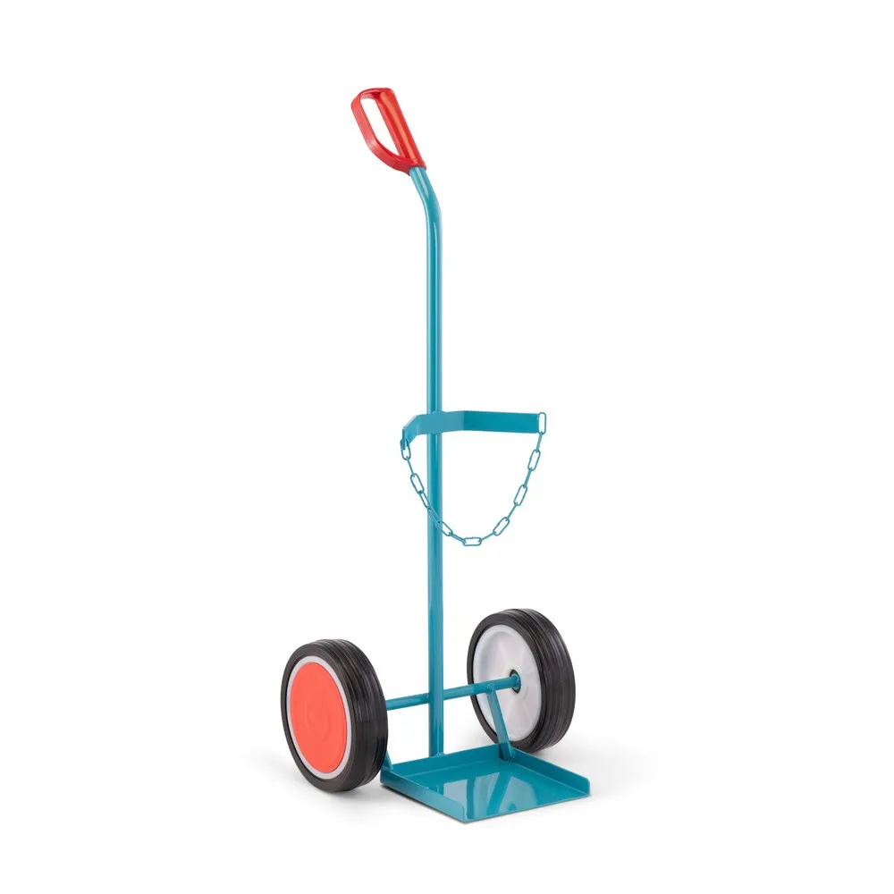 Ameise® Stahlflaschenkarre, für 1 Flasche à 20-50 Liter, Vollgummi-Bereifung