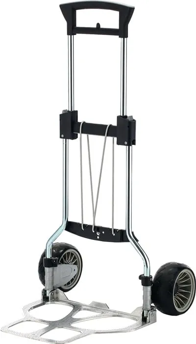 Transportkarren klappb.Stahlrohr,verchr.Alu.H.1120mm Schaufel-L.420mm Trgf.100kg