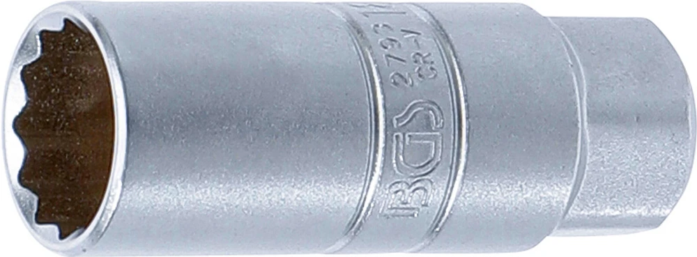 BGS Zündkerzen-Einsatz Zwölfkant | Antrieb Innenvierkant 10 mm (3/8") | SW 18 mm – 2793