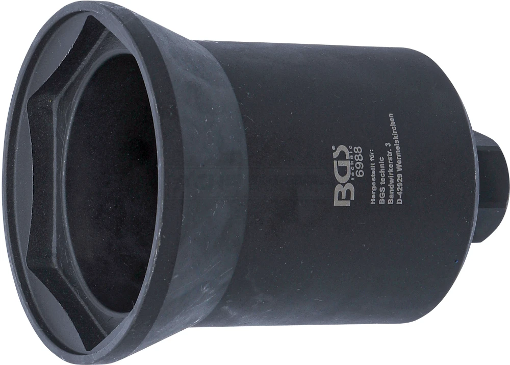 BGS Achsmuttern-Schlüssel | Sechskant | für Mercedes-Benz Anhängerachse | SW 95 mm – 6988