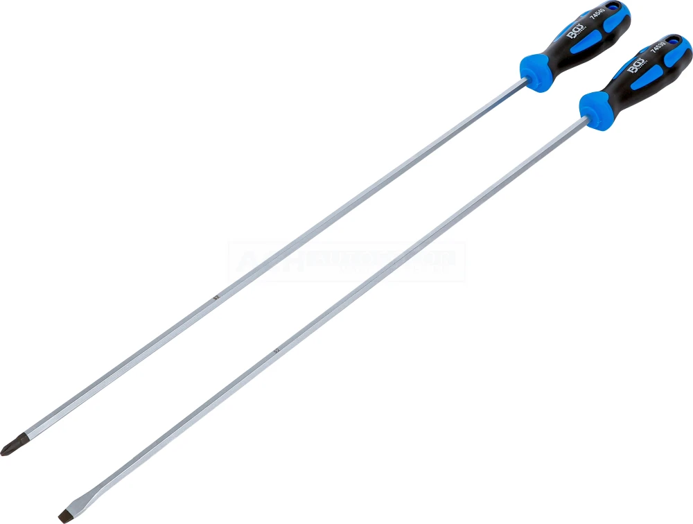 BGS Schraubendreher-Satz | extra lang | Schlitz, Kreuzschlitz PH | 2-tlg. – 74538