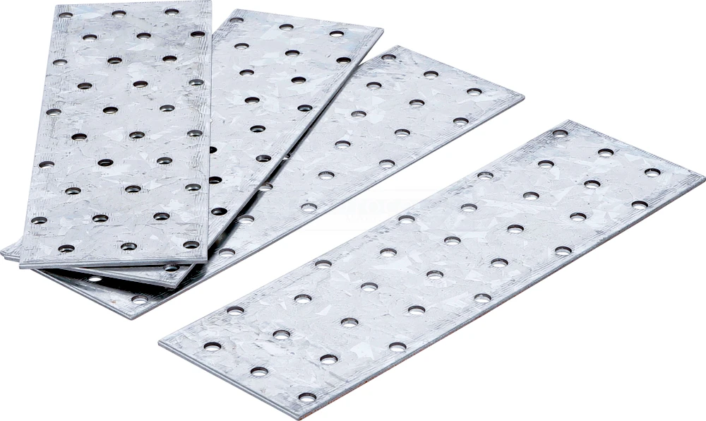 BGS DIY Stahl-Lochplatten-Satz | 200 x 60 x 2 mm | 4-tlg. – 80795