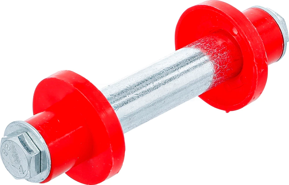 BGS DIY Achsen-Satz für Schubkarrenrad | 128 mm | Ø 20 mm | mit 2 Distanzhülsen – 81951