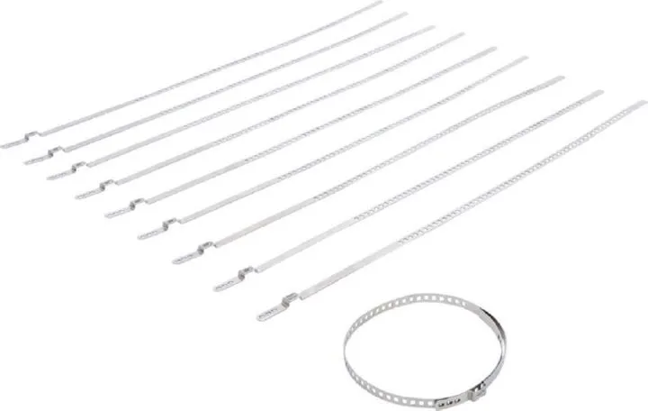 BGS Achsmanschetten-Schellen-Satz 10 teilig Edelstahl rostfrei 7 mm 50 - 120 mm