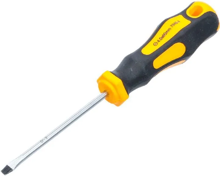 BGS Diy Schraubendreher Schlitz 4 mm Klingenlänge 80 mm