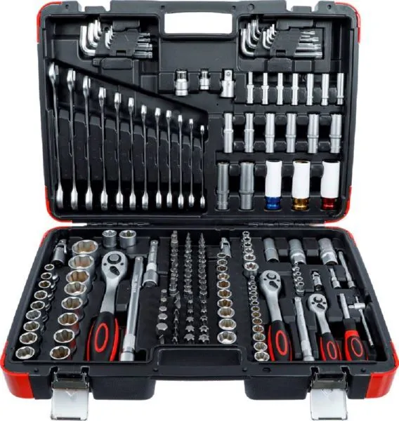 BGS Diy Steckschlüssel Satz 176 teilig Antrieb 6,3 mm / 10 mm / 12,5 mm