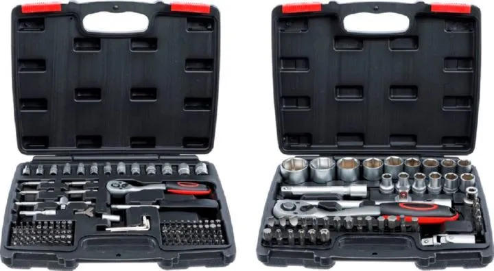 BGS Diy Steckschlüssel Satz 174 teilig Antrieb 6,3 mm + 12,5 mm Zollgrößen