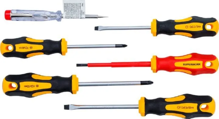 BGS Diy VDE Elektriker Schraubendreher Satz Schlitz / Kreuzschlitz 6 teilig