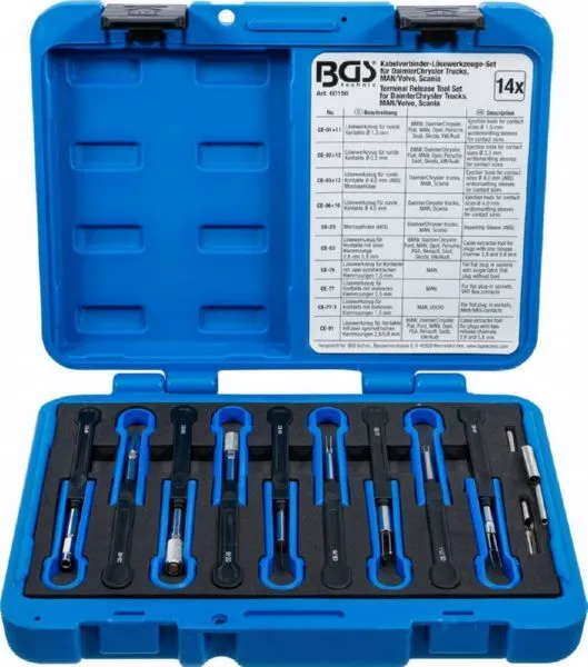 BGS Kabelverbinder Lösewerkzeug Satz für MAN, Volvo 14 teilig