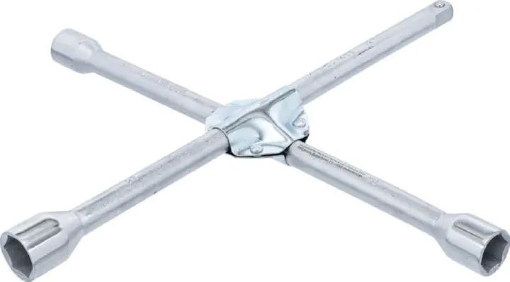 BGS Rad Kreuzschlüssel für Pkw Vierkant 17 x 19 x 21 x 12,5 mm 1/2 Zoll