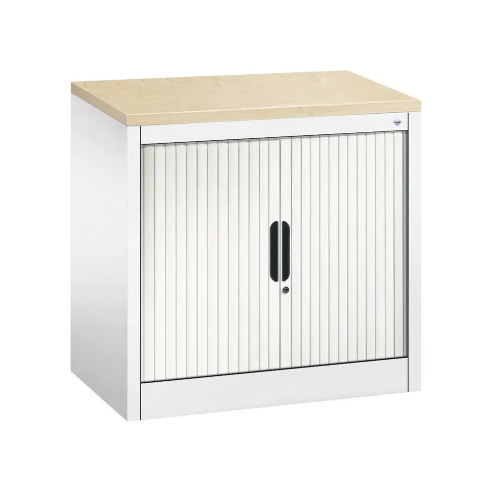 C+P Anstell-Querrollenschrank, 1 1/2 OH, Breite 800 mm, reinweiß, Ahorn