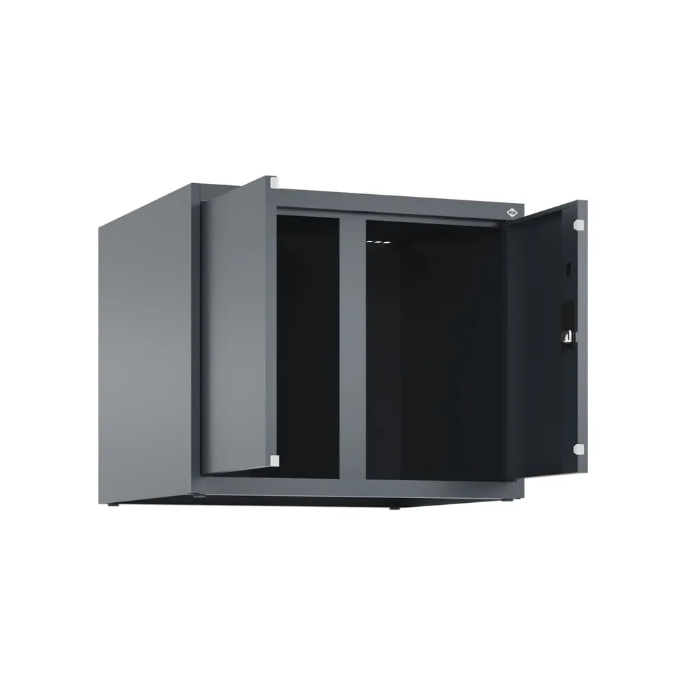 C+P Aufsatzschrank für Kleiderspind Serie Classic PLUS, 2 Abteile mit Trennwand, Breite 300 mm, anthrazitgrau, anthrazitgrau, Zylinderschloss