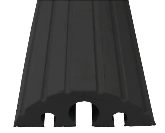 Schlauch- u.Kabelbrücke L1200xB210xH65mm Vollgummi schwarz