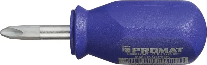 Schraubendreher Gr.PH 2 Klingen-L.25mm 1K-Griff Rundkl.PROMAT
