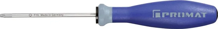 Schraubendreher Gr.T 15 Klingen-L.80mm 3K-Griff Rundkl.PROMAT