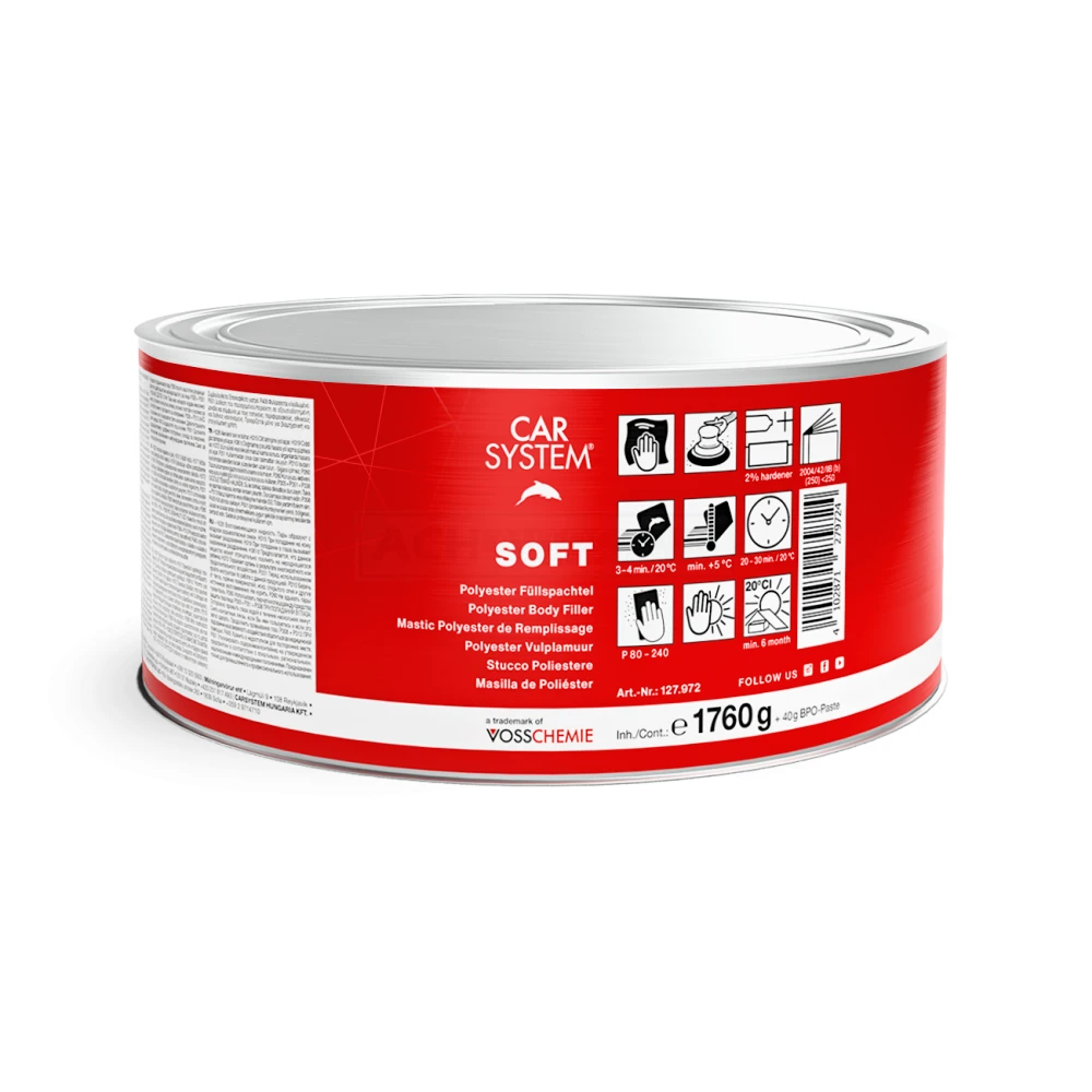 CS SOFT, Polyester Softspachtel, beige, inkl.Härter 1.80 Kg