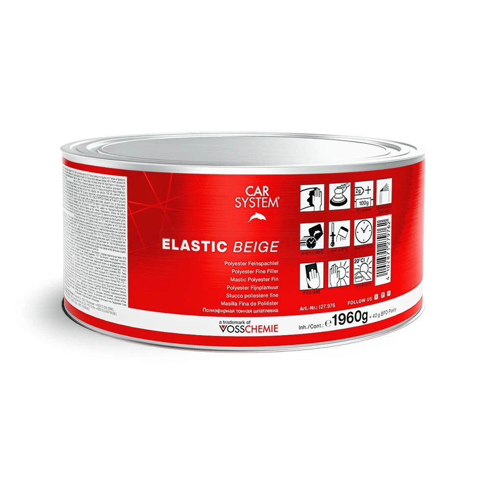 CS ELASTIC BEIGE, Polyester Feinspachtel, beige, inkl.Härter 1.00 Kg