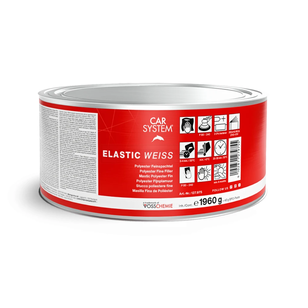 CS ELASTIC WEISS, Polyester Feinspachtel, weiß, inkl.Härter 1.00 Kg