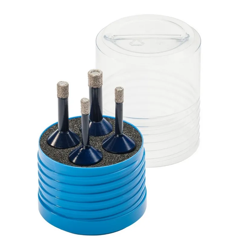 Diamantbohrer M14 Anschluss in blauer Multibox 4-tlg. 2x6 mm / 1x10 mm