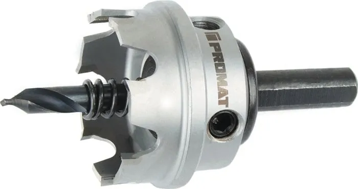 Lochsäge D.70mm Schnitt-T.4mm HM-bestückt m.Bohrer u.Feder PROMAT