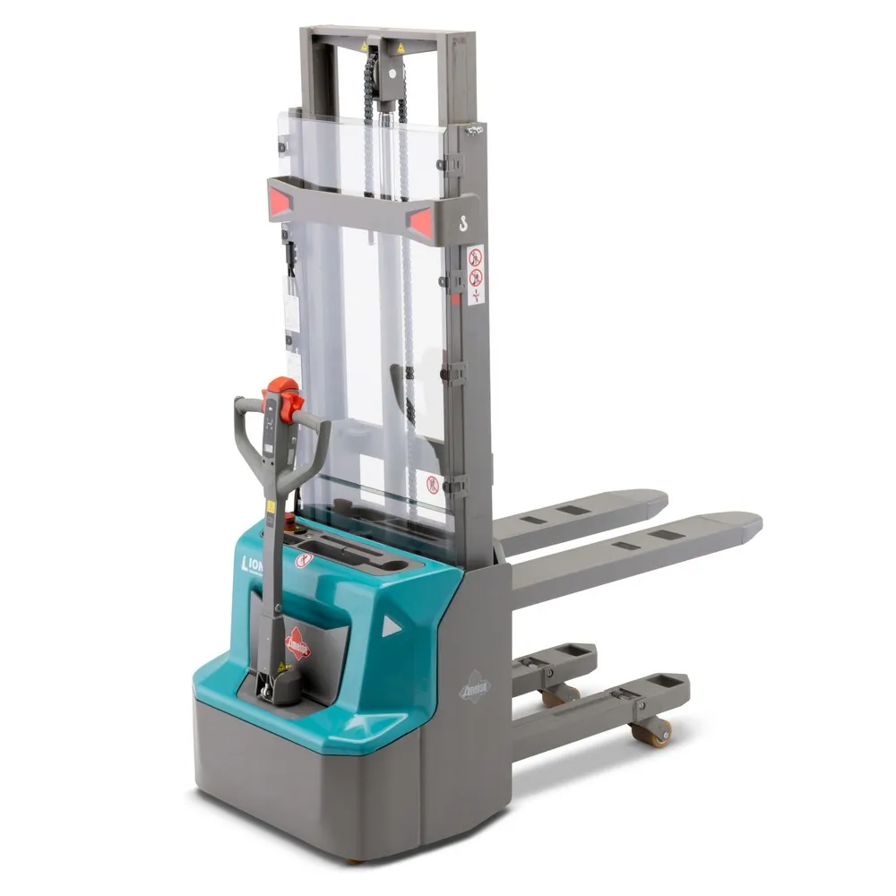 C-Ware Elektro-Hochhubwagen Ameise® PSE 1.2 - Lithium-Ionen, Zweifach-Teleskop-Hubgerüst mit Initialhub, Hubhöhe 3.600 mm, Tragkraft 1.200 kg