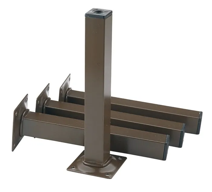 Möbelfuß verchr.25x25mm H.250mm Platte ALFER ELEMENT SYSTEM VE: 4St.