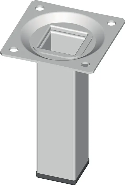 Möbelfuß weiß 25x25mm H.600mm Platte ALFER ELEMENT SYSTEM VE: 4St.
