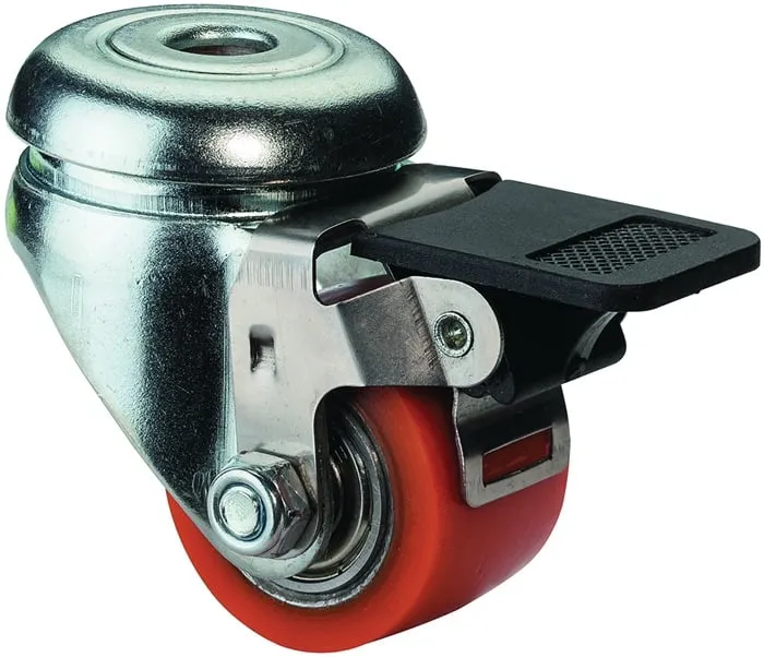 Lenkrolle m.Festst.D.35mm Trgf.100kg kompakt PU BS ROLLEN