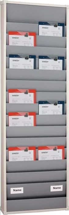 Werkstattplaner H1757xB554xT76mm grau 2-reihig EICHNER