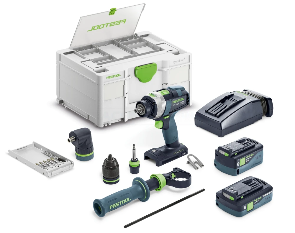 Festool Akku-Schlagbohrschrauber QUADRIVE TPC 18/4 5,0/4,0 I-Set - 577621
