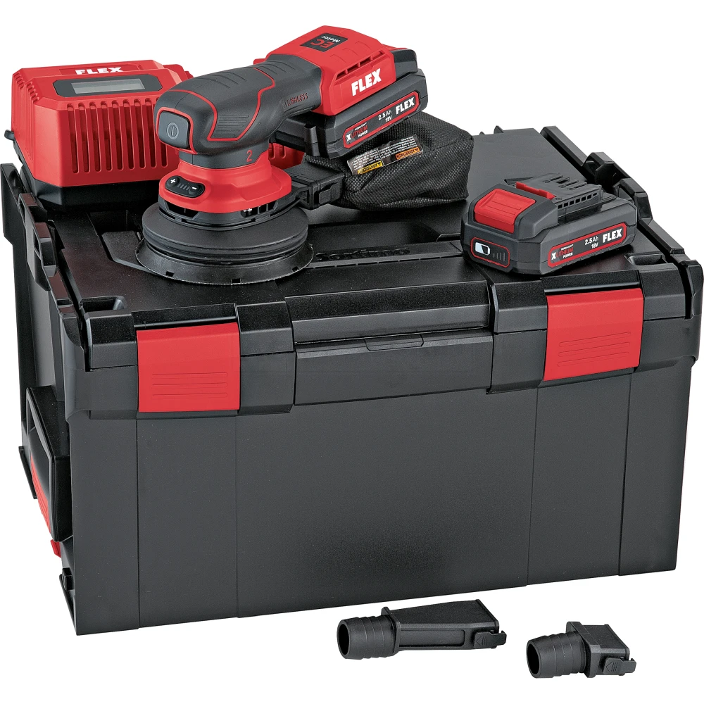 FLEX Akku-Exzenterschleifer mit Drehzahlregelung ORE 2-125 18-EC/2.5 Set 532083