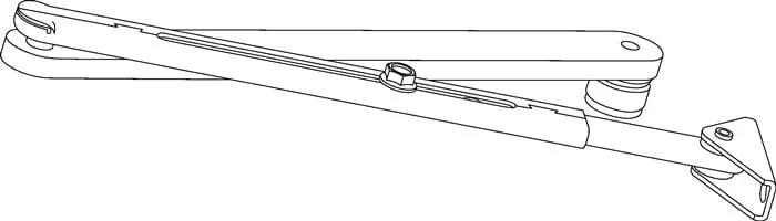 Gestänge ECturn silber Leibungstiefe 90-200mm f.GEZE ECturn GEZE