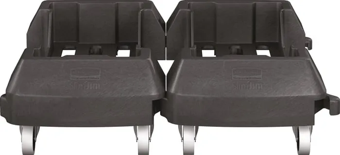 Fahrwagen m.4 Lenkrollen Wertstoffsammler 60l schwarz RUBBERMAID