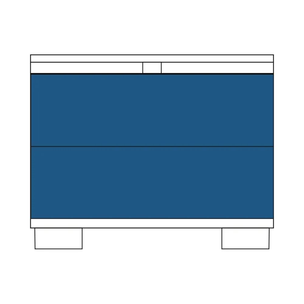 Gitty Start Schubladenschrank, HxBxT 1.010 x 1.250 x 860 mm, mit 3 Schubladen, 1x Größe XS, 1x Größe M, 1x Größe L