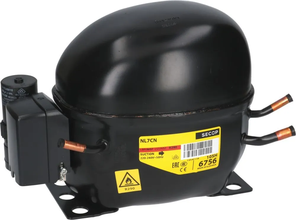 SECOP-DANFOSS NL7CN Kompressor 105H6756 LMBP 50Hz 7,27 cc R290 1/3 HP