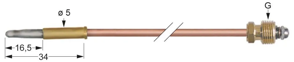 Ambach Thermoelement für Gasherd GHE-120, GHG-80, GH-45 M9x1