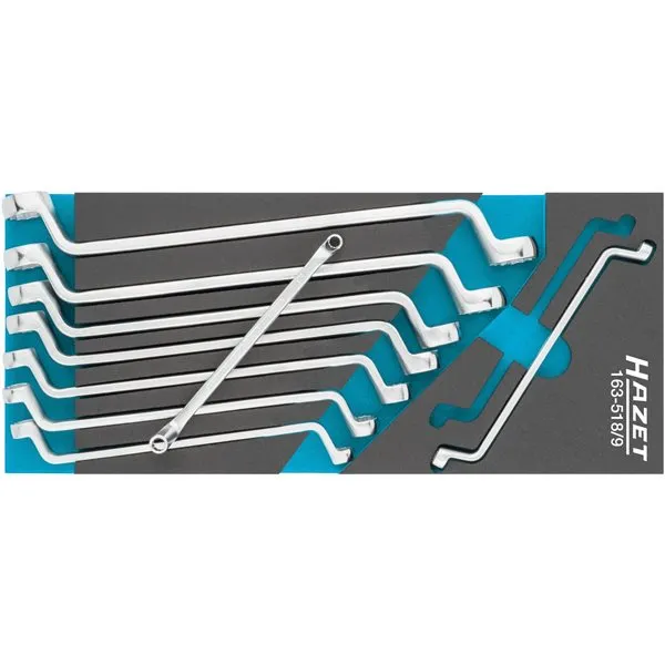 Hazet 163-518/9 Doppelringschlüssel-Satz 9-tlg.