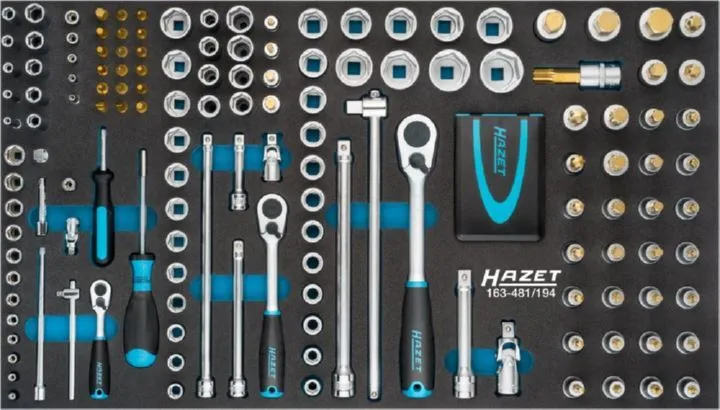 Hazet Steckschlüssel Satz 163-481/194 Vierkant Sechskant Schlitz Torx