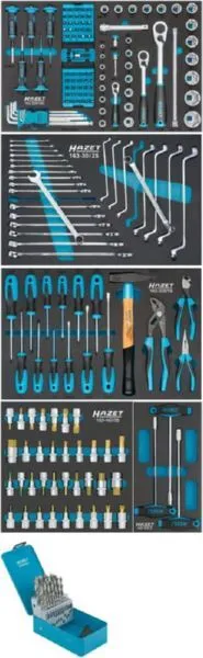 Hazet Werkzeug Sortiment 0-178N/204 mit 204 Teilen in Safety Insert System