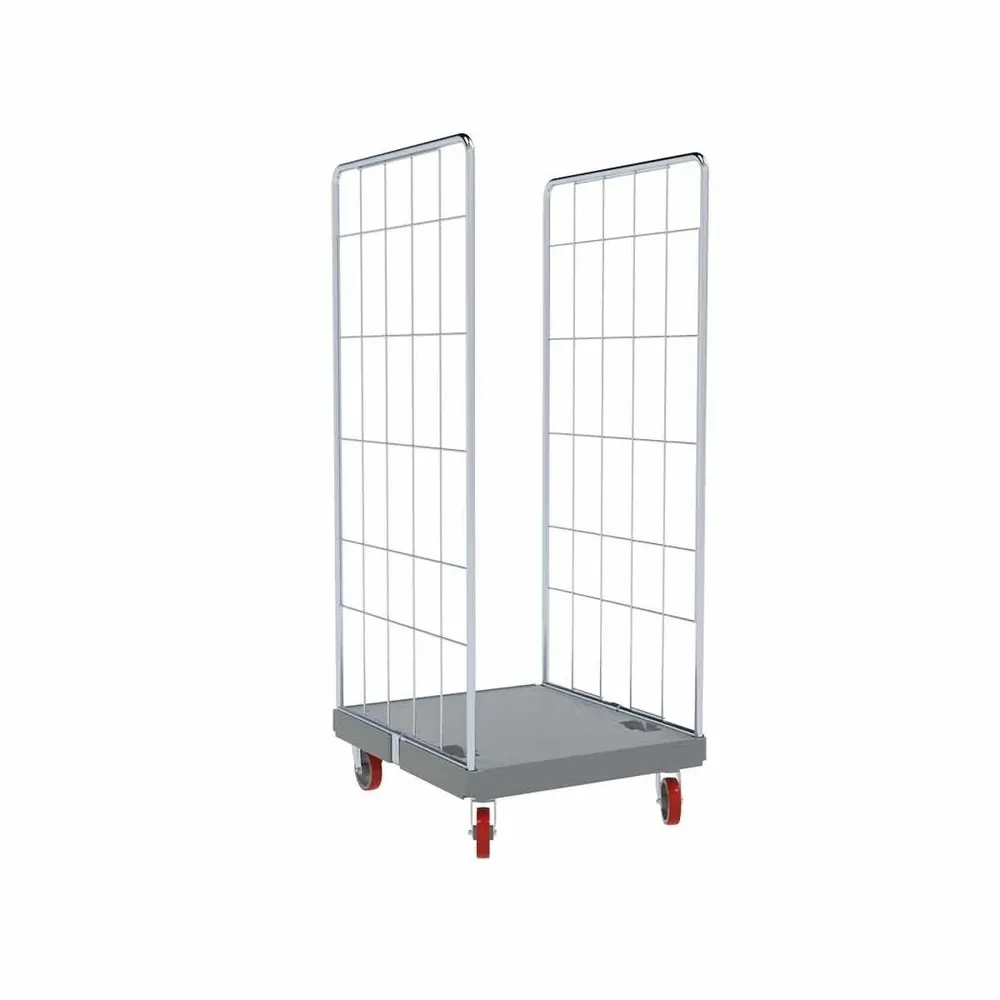 Hygiene-Rollbehälter 1530 KU grau, 724 x 815 mm, 2-seitig, VA